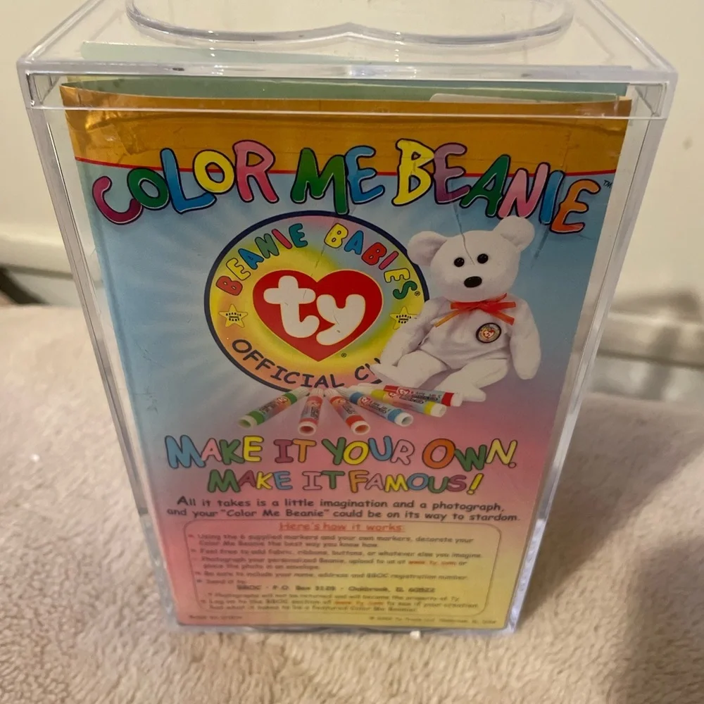 TY Beanie Baby Color Me BeanieTeddy Bear Sealed NEW - Picture 9 of 10